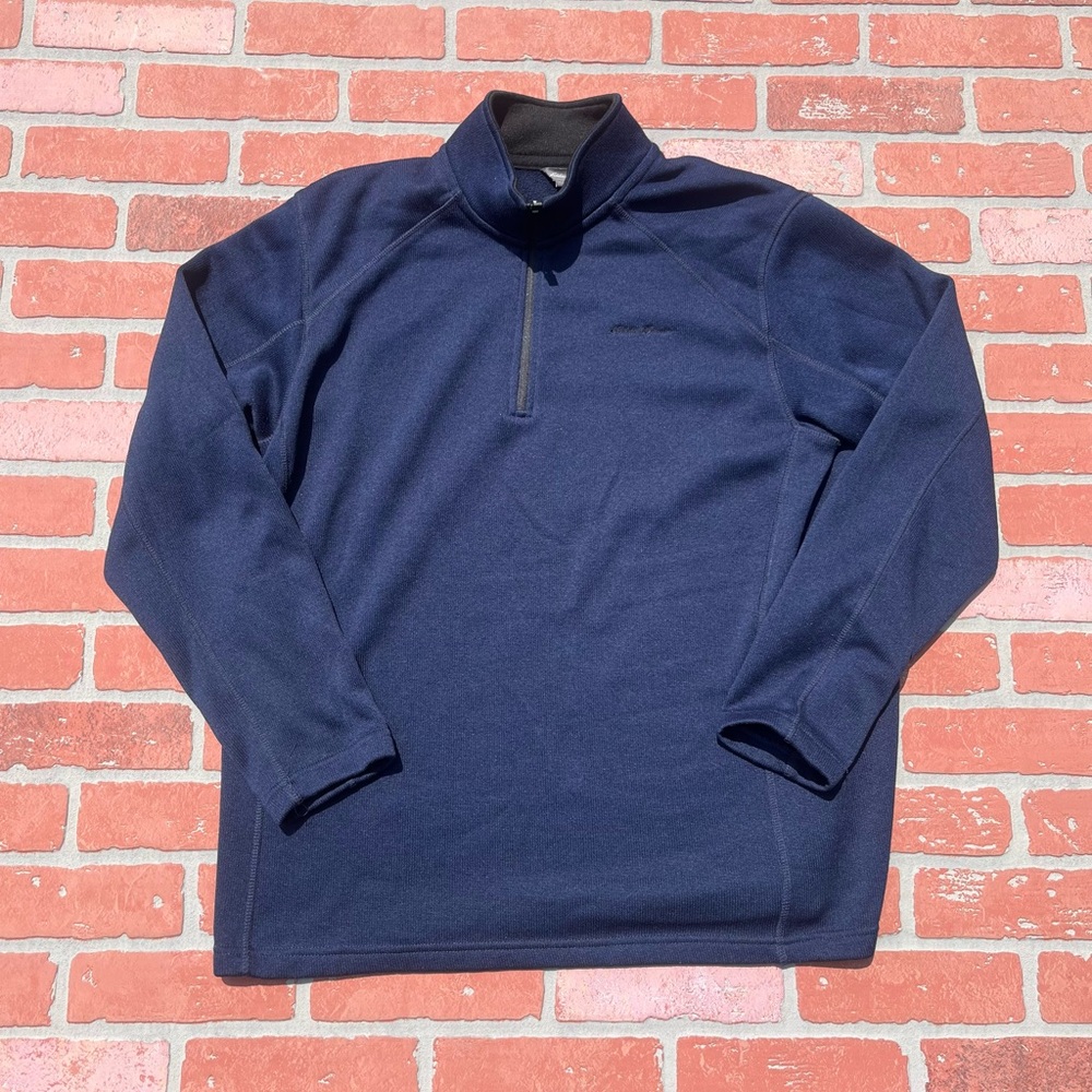 Eddie Bauer Men’s Radiator Fleece XL Blue 1/4 Zip Pullover